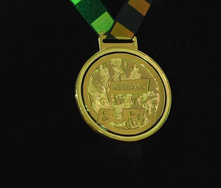A podium medal on its ribbon